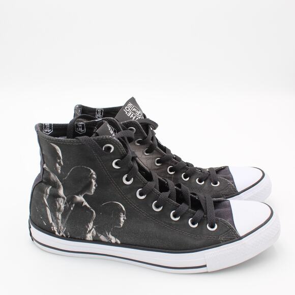 Converse All Star Justice League Mens 9 High Top DC Comics Sneakers Aquaman - Picture 1 of 10